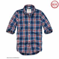 heren abercrombie fitch plaid lang overhemd moose logo diepblauw rood groen Tilburg Shop 8bwrw358